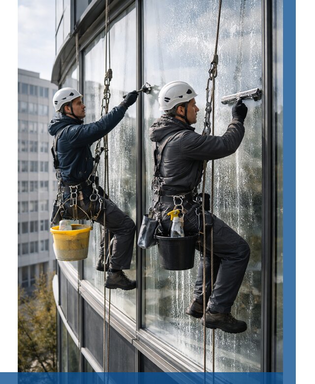 Мойка панорамных окон в Касимах от 381 р. заказать у ВЫСОТНИК-Ксм