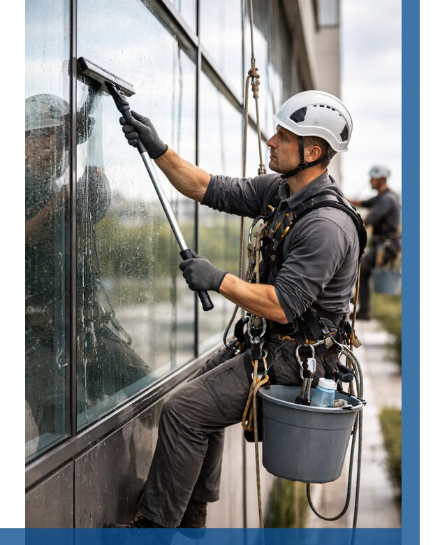 Мойка стеклянных фасадов в Касимах от 217 р. | ВЫСОТНИК-Ксм