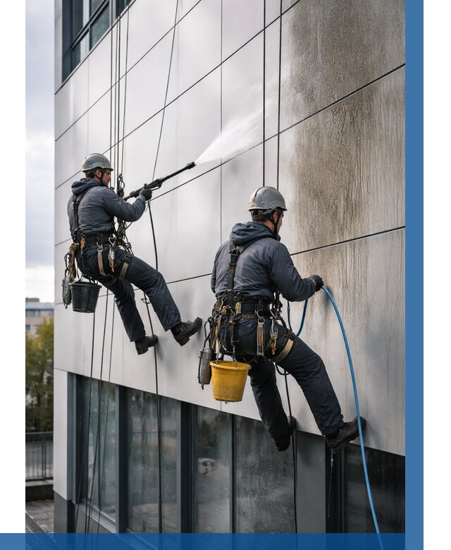 Мойка фасада из композита в Касимах по цене от 326 р. | ВЫСОТНИК-Ксм