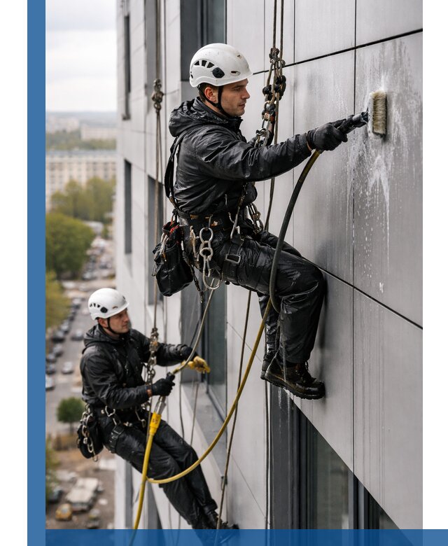 Профессиональная мойка фасада из композита в Касимах