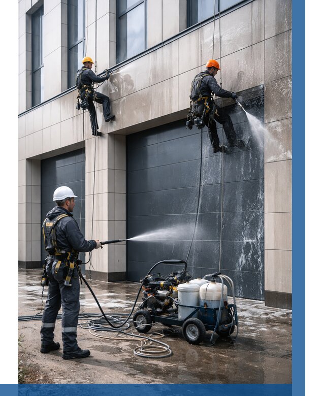 Послестроительная мойка фасада в Касимах от 326 р. | ВЫСОТНИК-Ксм