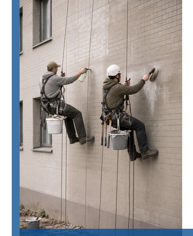 Удаление высолов с фасада зданий в Касимах без повреждений и следов