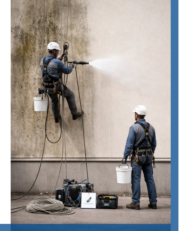 Очистка фасада от плесени в Касимах от 326 р. | ВЫСОТНИК-Ксм