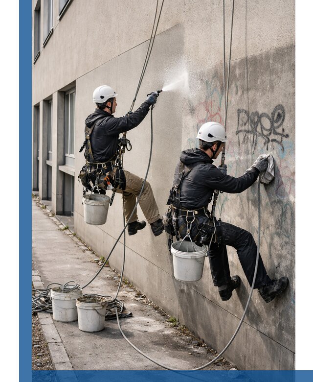 Антиграффити покрытие фасада с защитой от надписей в Касимах