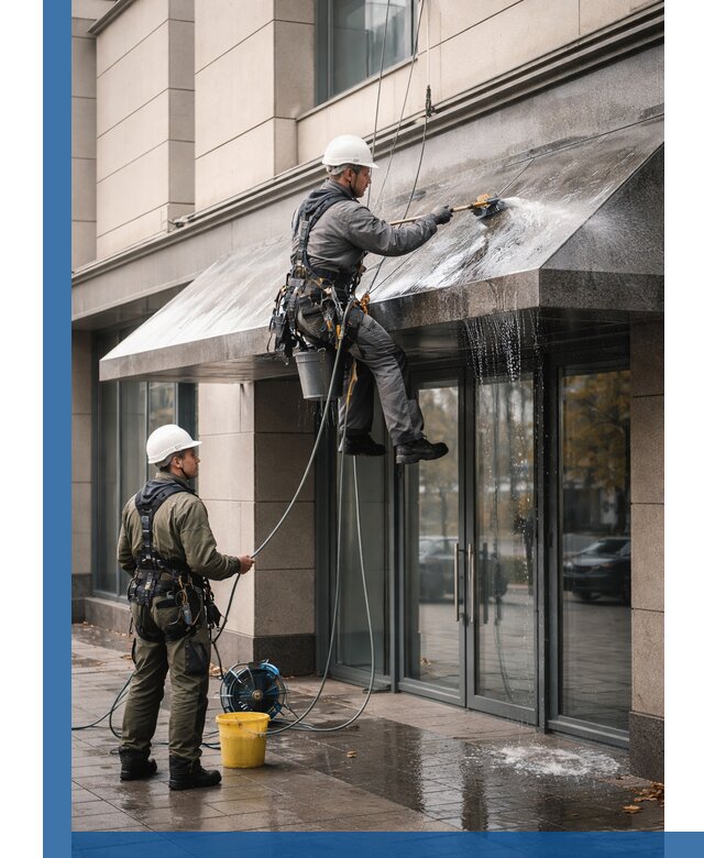 Профессиональная мойка козырьков и навесов в Касимах