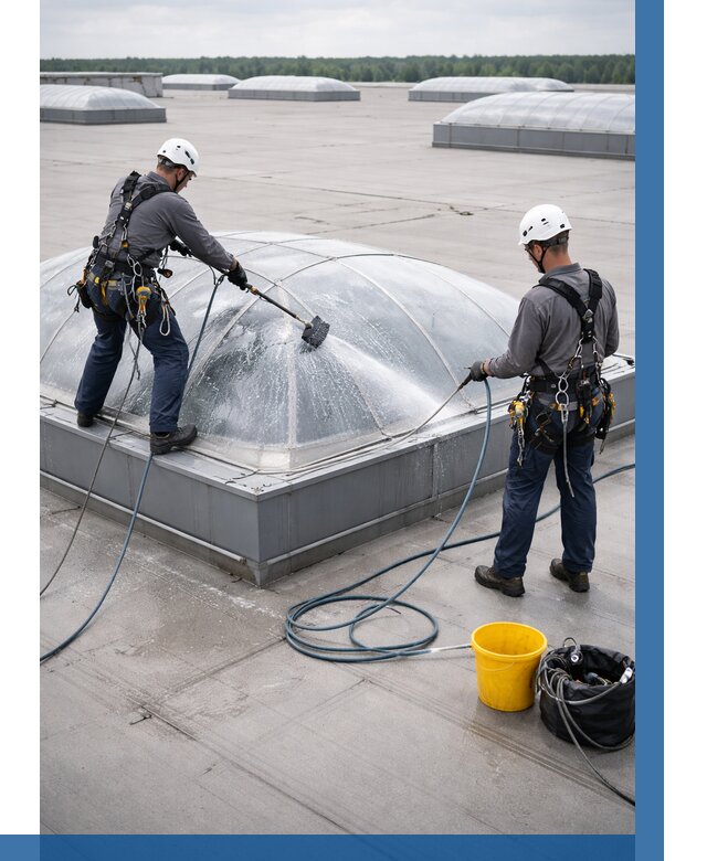 Мойка зенитных фонарей в Касимах, заказать от 4893 р. | ВЫСОТНИК-Ксм