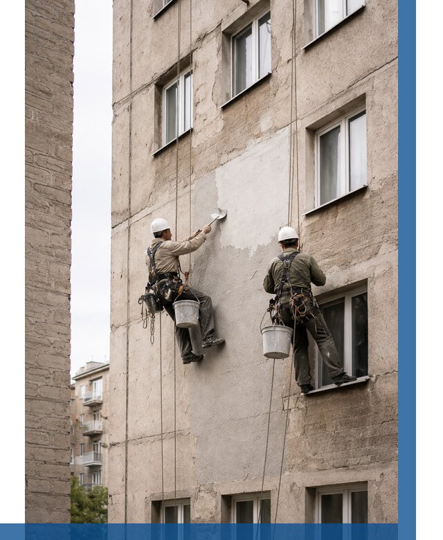 Косметический ремонт фасада в Касимах от 1196 р. | ВЫСОТНИК-Ксм