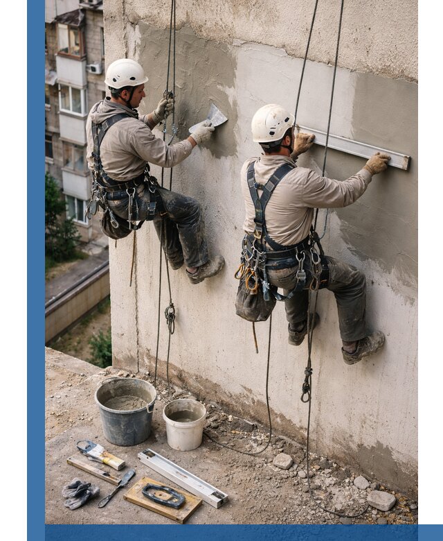 Комплексный ремонт штукатурного фасада с гарантией в Касимах