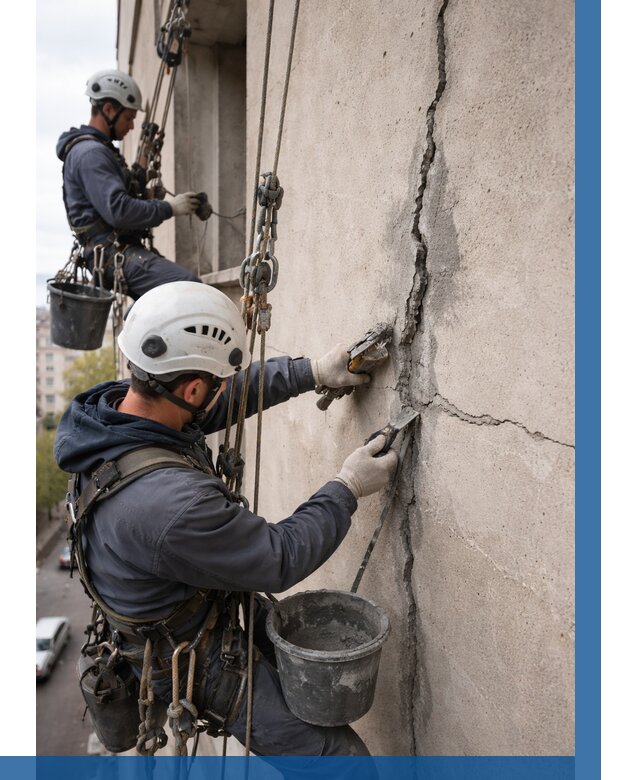 Заделка трещин на фасаде в Касимах от 979 р. | ВЫСОТНИК-Ксм