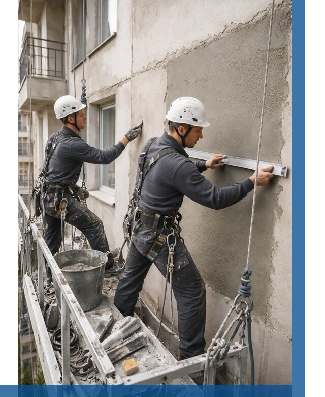 Штукатурка фасада на высоте в Касимах от 979 р. | ВЫСОТНИК-Ксм