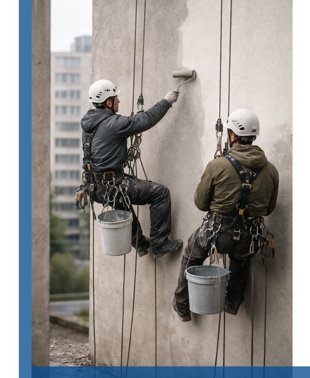 Покраска фасадов высотными альпинистами в Касимах с гарантией