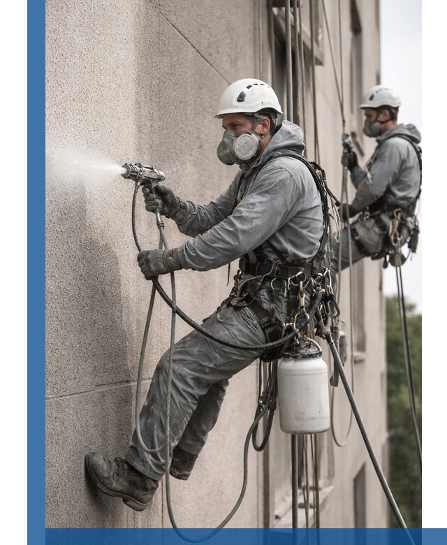 Безвоздушная покраска фасадов зданий в Касимах профессионально