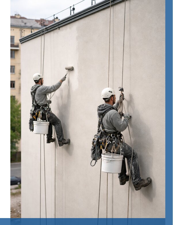 Покраска оштукатуренного фасада в Касимах от 348 р. | ВЫСОТНИК-Ксм