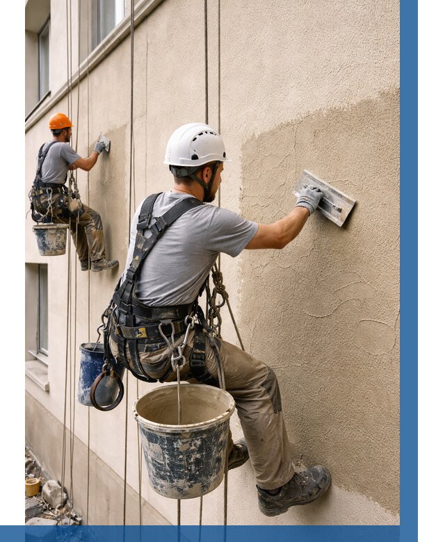 Декоративная штукатурка фасада в Касимах от 1305 р. | ВЫСОТНИК-Ксм