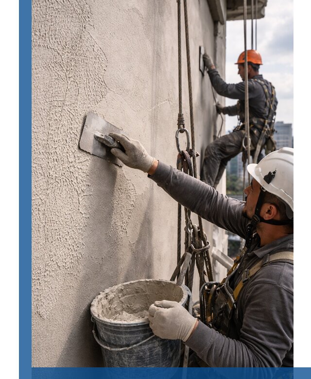 Декоративная штукатурка фасада с утеплением и защитой в Касимах