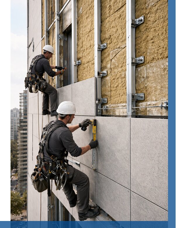 Монтаж вентилируемого фасада в Касимах от 3806 р. | ВЫСОТНИК-Ксм