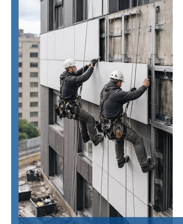 Монтаж композитных панелей фасада в Касимах под ключ