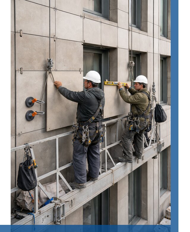 Монтаж керамогранита на фасад в Касимах от 2719 р. | ВЫСОТНИК-Ксм