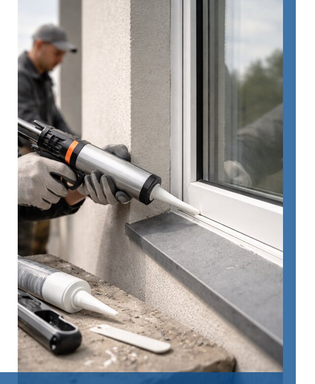 Герметизация монтажных швов окон в Касимах от 707 р. | ВЫСОТНИК-Ксм