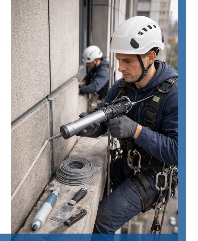 Герметизация деформационных швов фасада в Касимах от 761 | ВЫСОТНИК-Ксм