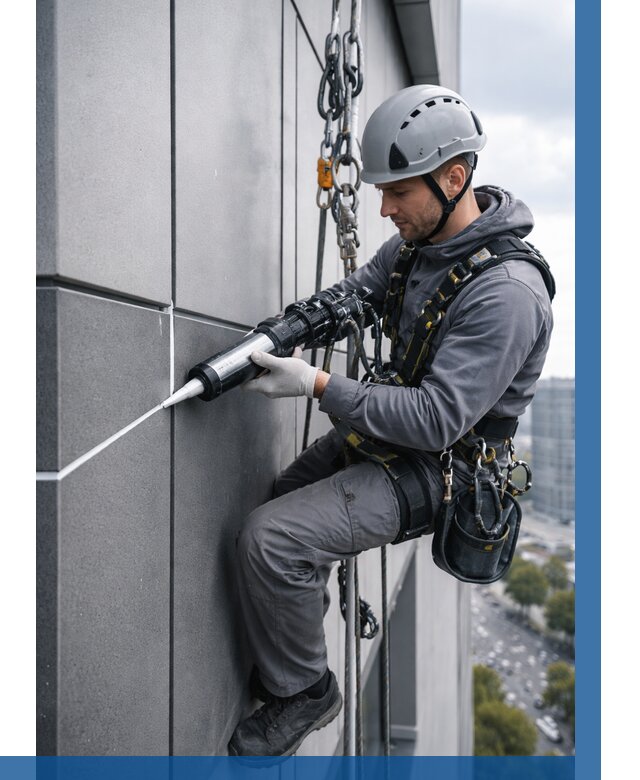 Герметизация стыков фасадных панелей в Касимах от 7068 р.| ВЫСОТНИК-Ксм