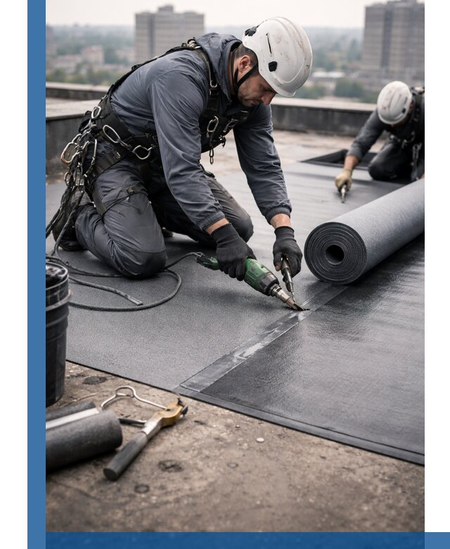 Ремонт мягкой кровли в Касимах с выездом промальпинистов