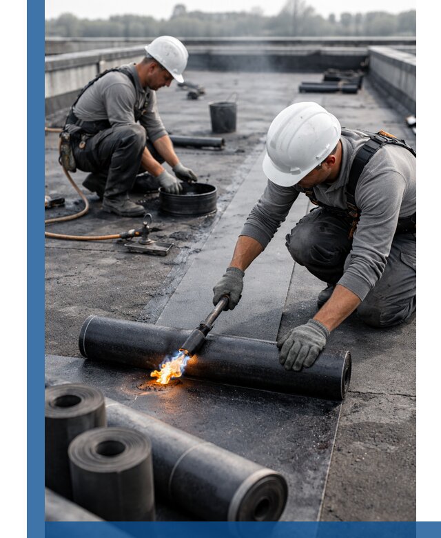 Ремонт рулонной кровли в Касимах герметизация и восстановление