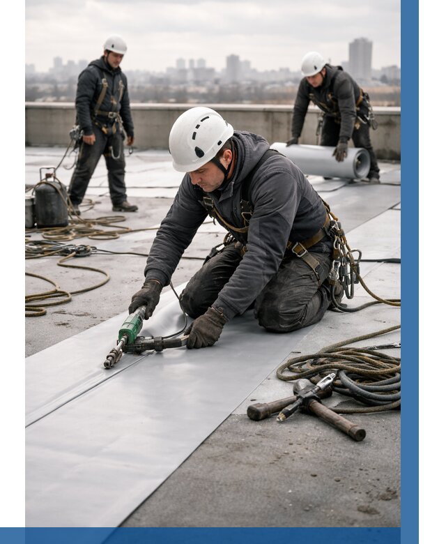 Ремонт мембранной кровли в Касимах от 1957 р./м2 | ВЫСОТНИК-Ксм