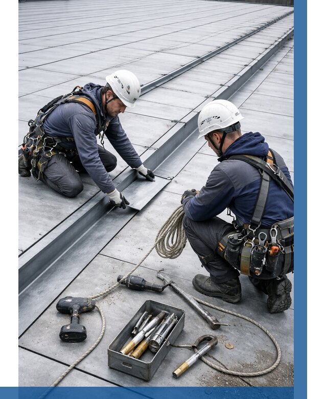 Ремонт фальцевой кровли в Касимах от 761 р. | ВЫСОТНИК-Ксм