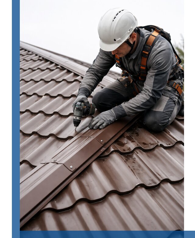 Ремонт металлочерепицы на крыше в Касимах профессионально