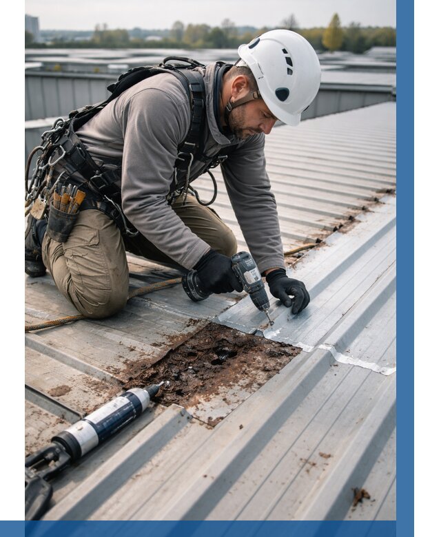 Ремонт профнастила на кровле в Касимах от 761 р. | ВЫСОТНИК-Ксм