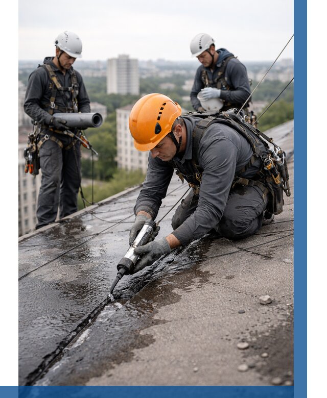 Устранение протечек кровли в Касимах от 13049 р. | ВЫСОТНИК-Ксм