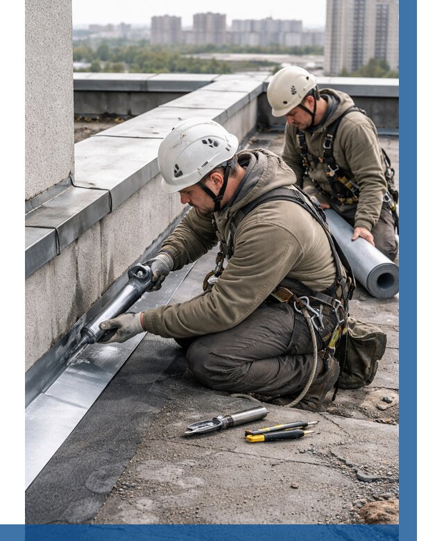 Ремонт кровельных примыканий в Касимах от 1305 р. | ВЫСОТНИК-Ксм