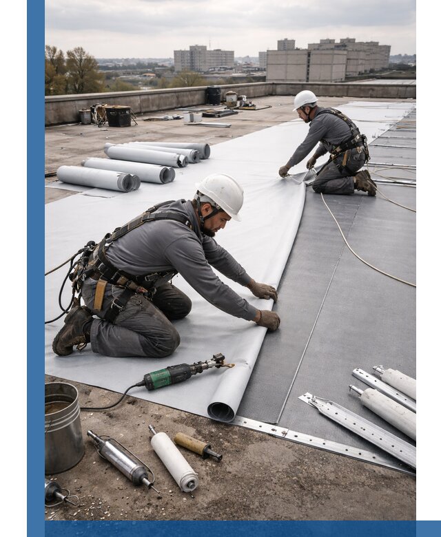 Монтаж мембранной кровли в Касимах для промышленных зданий