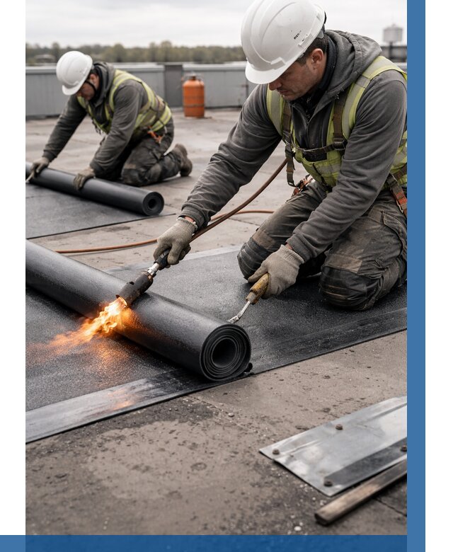 Монтаж наплавляемой кровли в Касимах от 924 р. — ВЫСОТНИК-Ксм