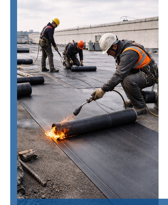 Монтаж наплавляемой кровли в Касимах профессионально