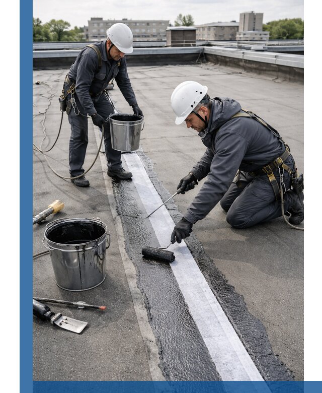 Гидроизоляция кровли мастикой в Касимах надежная защита