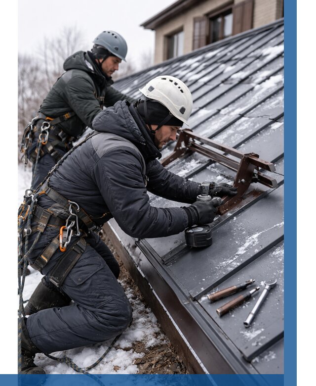 Монтаж снегозадержателей в Касимах от 489 р. | ВЫСОТНИК-Ксм