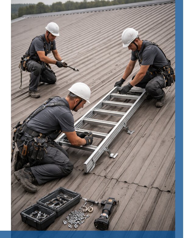 Монтаж кровельной лестницы в Касимах от 4893 р. | ВЫСОТНИК-Ксм