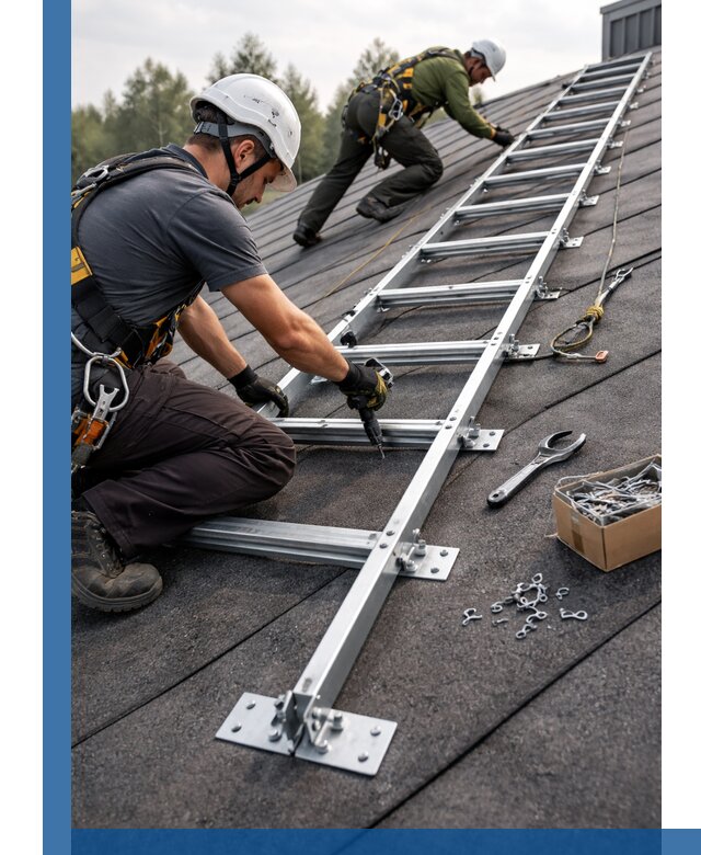 Профессиональный монтаж кровельной лестницы в Касимах под ключ