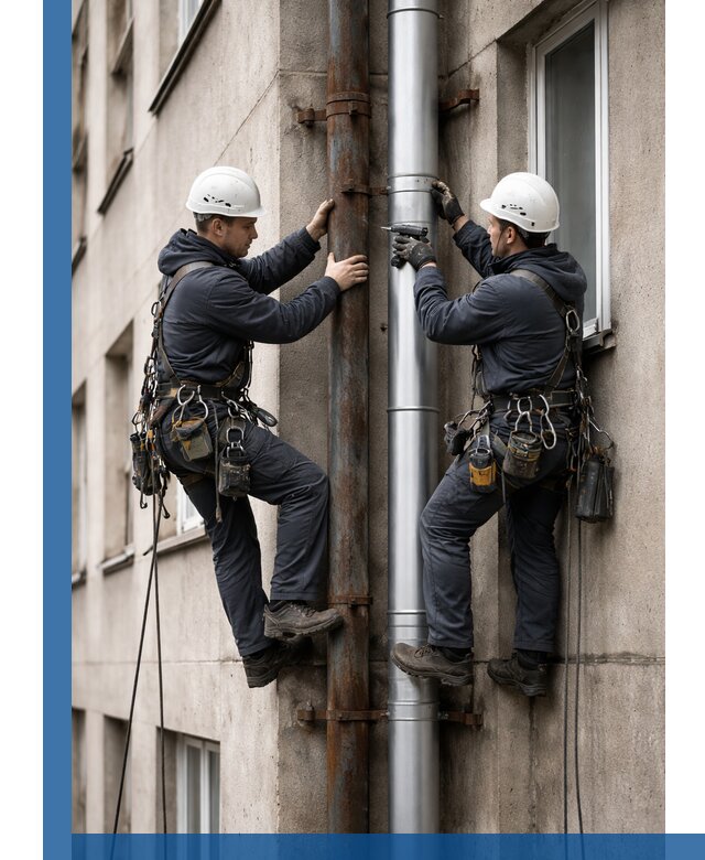 Замена водосточных труб в Касимах: монтаж и демонтаж под ключ