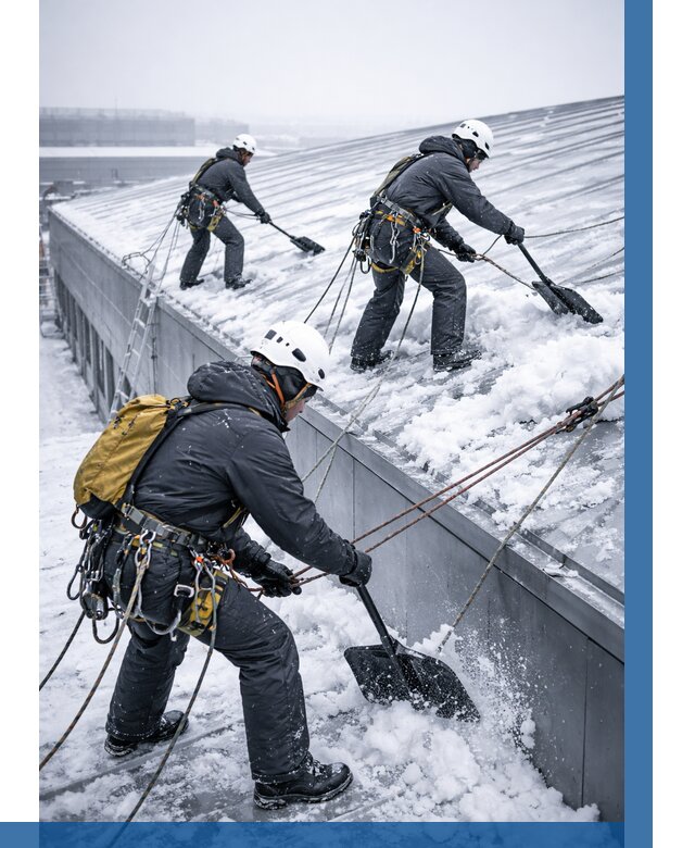 Очистка навесов от снега в Касимах от 4893 р. | ВЫСОТНИК-Ксм