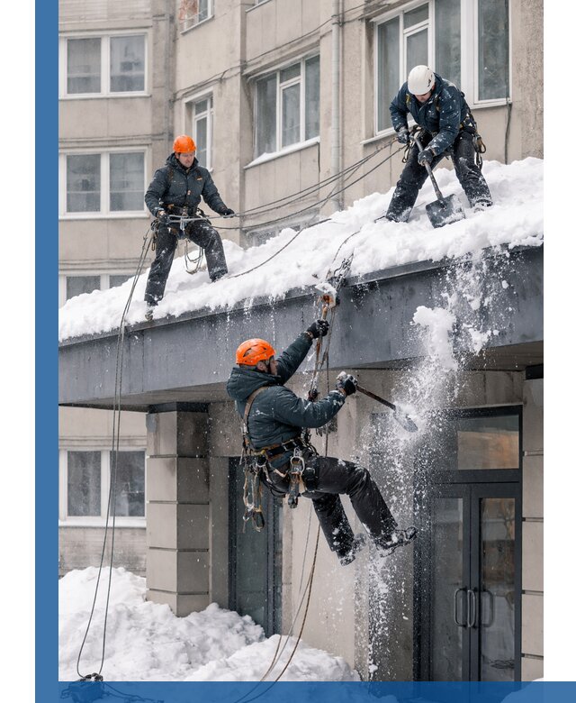 Безопасная очистка навесов от снега в Касимах круглогодично