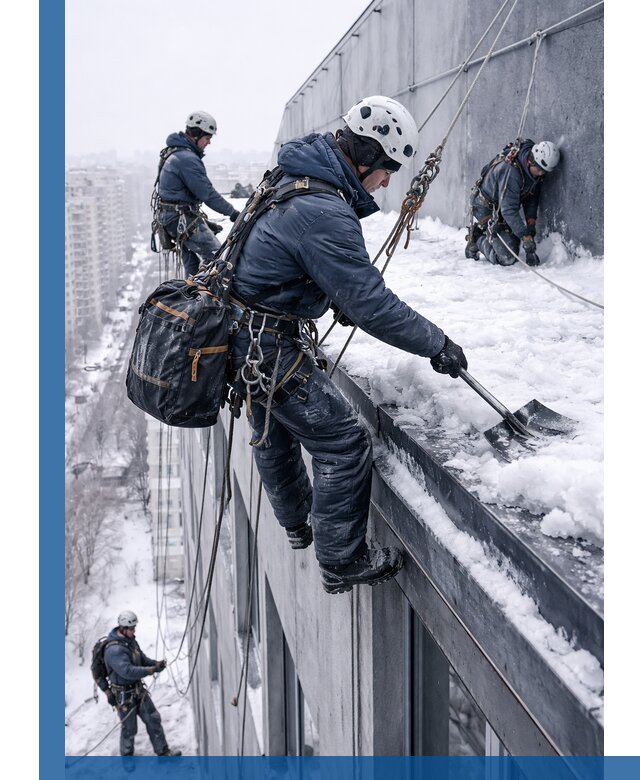 Абонентское обслуживание кровли зимой в Касимах регулярный уход