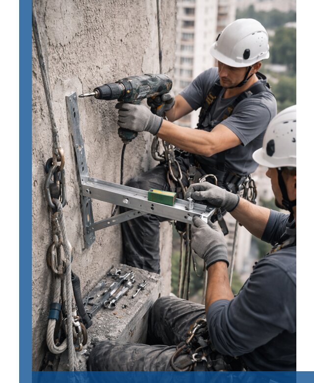 Установка кронштейнов кондиционера и крепежа в Касимах