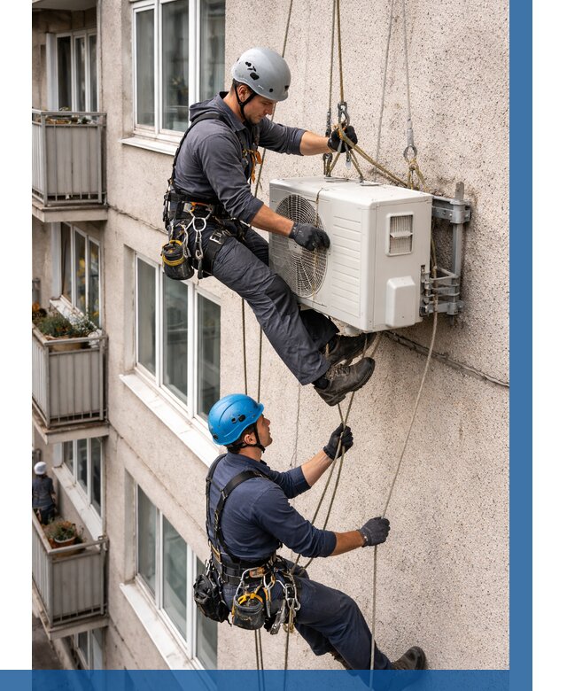 Перенос внешнего блока кондиционера в Касимах от 9787 р.| ВЫСОТНИК-Ксм