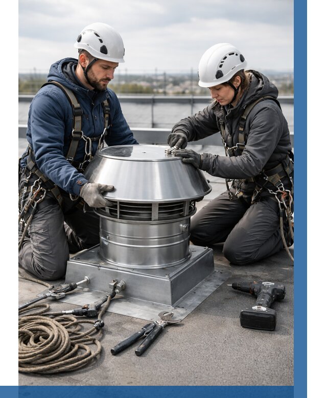 Установка дефлекторов на кровле в Касимах от 4893 р. | ВЫСОТНИК-Ксм