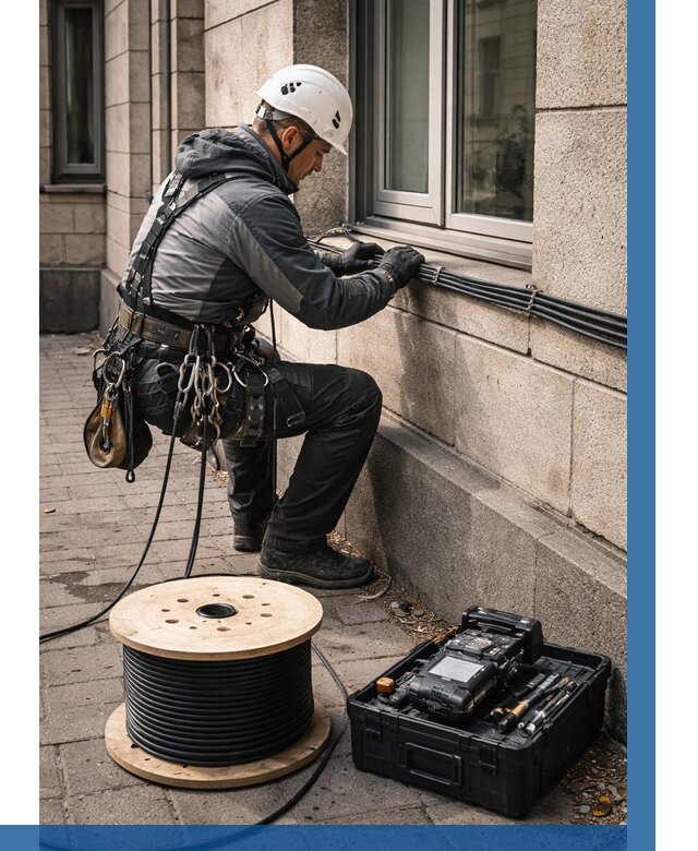 Прокладка оптоволоконного кабеля в Касимах от 870 р. | ВЫСОТНИК-Ксм