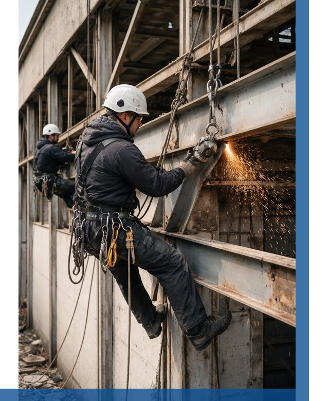 Демонтаж металлоконструкций на высоте в Касимах от 7068р. |ВЫСОТНИК-Ксм