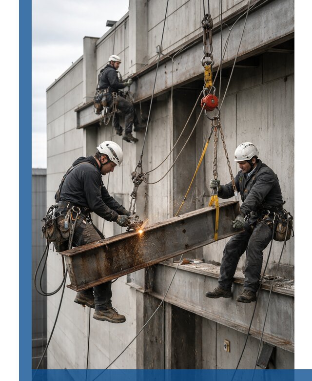 Демонтаж металлоконструкций на высоте в Касимах под ключ